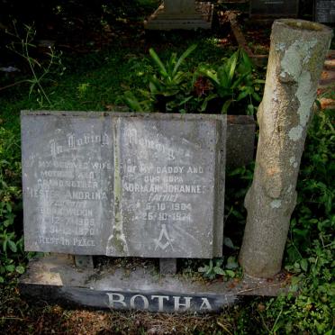 BOTHA Adriaan Johannes 1904-1974 &amp; Hester Andrina WILKIN 1905-1970