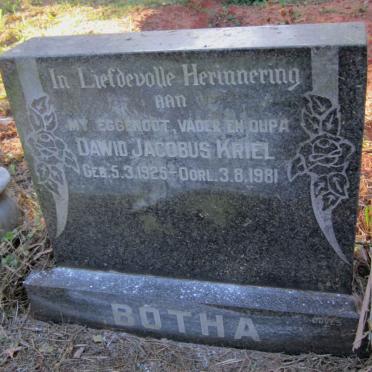 BOTHA Dawid Jacobus Kriel 1925-1981