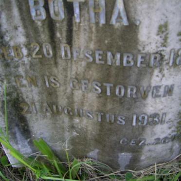 BOTHA Martha Susanna 1863-1931