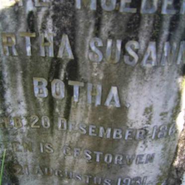BOTHA Martha Susanna 1863-1931