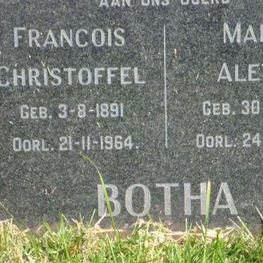 BOTHA Francois 1891-1964 &amp; Maria Aletta 1898-1965