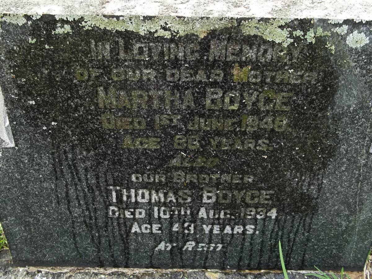 BOYCE Thomas -1934 :: BOYCE Martha -1948