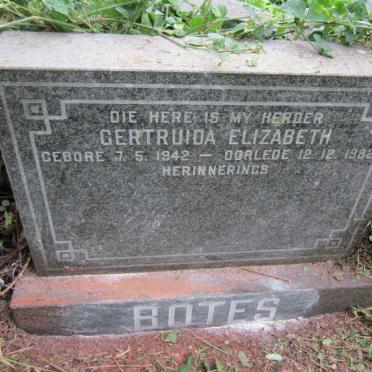 BOTES Gertruida Elizabeth 1942-1982