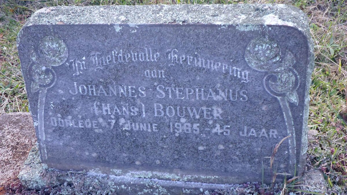 BOUWER Johannes Stephanus -1965
