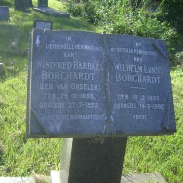 BORCHARDT Wilhelm Ernst 1890-1962 &amp; Winifred Barbara VAN ONSELEN 1895-1943