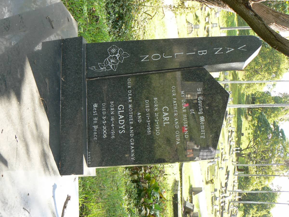 BILJON Carl, van 1920-1981 &amp; Gladys 1916-2006