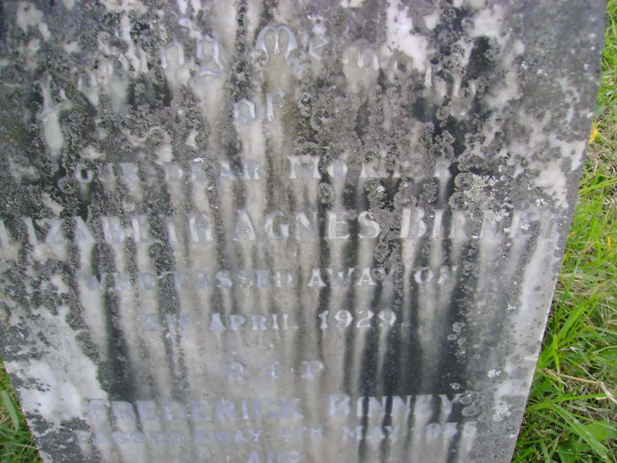 BINNEY Frederick -1955 &amp; Elizabeth Agnes -1929 :: BINNEY Bernard Ash -1966