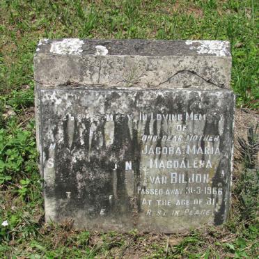 BILJON Sarel Hermanus van -1944 :: VAN BILJON Jacoba Maria Magdalena -1966