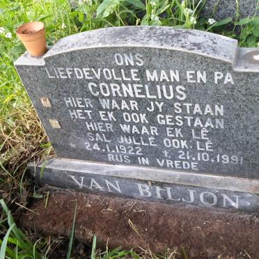 BILJON Cornelius, van 1922-1991