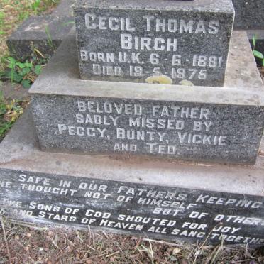 BIRCH Cecil Thomas 1881-1975