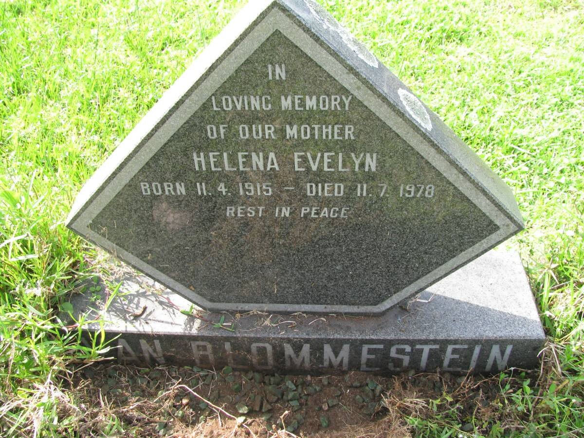 BLOMMESTEIN Helena Evelyn, van 1915-1978