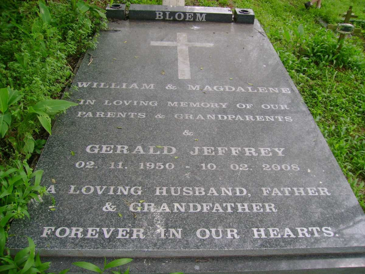 BLOEM Gerald Jeffrey 1950-2008