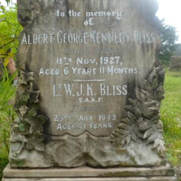BLISS Albert George Kennedy -1927 :: BLISS W.J.K. -1943 :: BLISS Ernest George -1957 &amp; Ellen Elizabeth -1948
