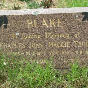 BLAKE Charles John 1885-1977 &amp; Maggie Thoirs 1892-1966