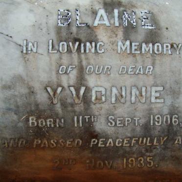 BLAINE Yvonne 1906-1935