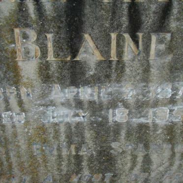BLAINE Cyril Maude 1876-1957 :: BLAINE Yvonne 1906-1935 