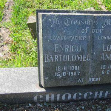 CHIOCCHETTI Enrico Bartolomeo 1881-1957 &amp; Louisa Angela 1899-1989