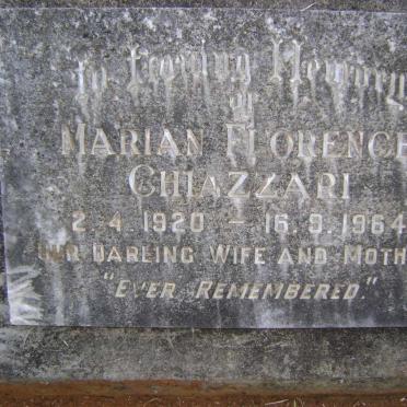 CHIAZZARI Marian Florence 1920-1964