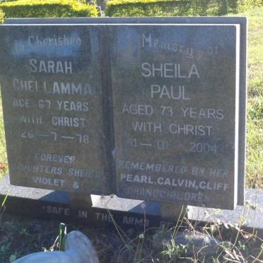 CHELLAMMA Sarah -1978 :: PAUL Sheila -2004