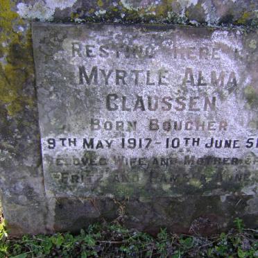 CLAUSSEN Myrtle Alma nee BOUCHER 1917-1951