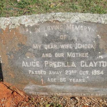 CLAYTON Alice Precilla -1964