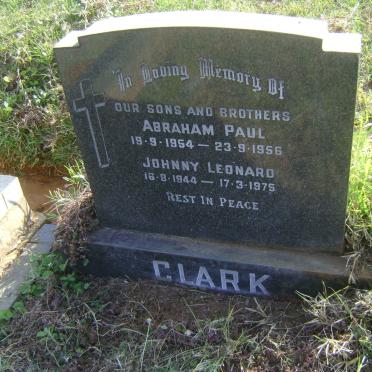 CLARK Johnny Leonard 1944-1975 :: CLARK Abraham Paul 1954-1956