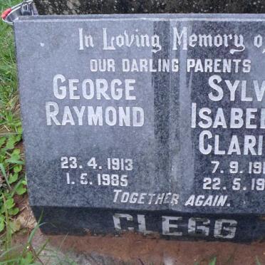 CLEGG George Raymond 1913-1985 &amp; Sylvia Isabella Clarice 1914-1993