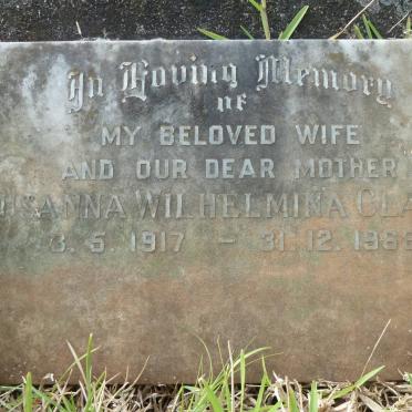 CLARKE Susanna Wilhelmina 1917-1968