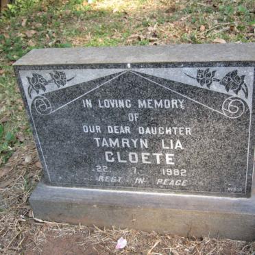 CLOETE Tamryn Lia -1982