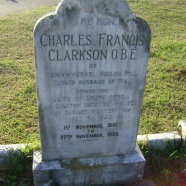 CLARKSON Charles Francis 1881-1951 &amp; Sabina McEWAN 1886-1957