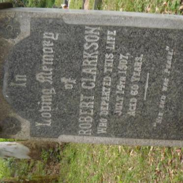 CLARKSON Robert -1907 &amp; Mary -1896