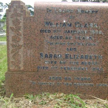 CLARK William -1938 &amp; Sarah Elizabeth -1947