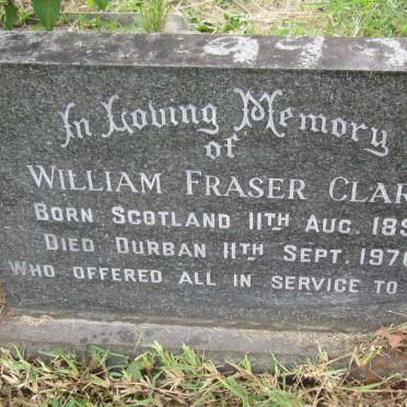 CLARK William Fraser 1890-1970