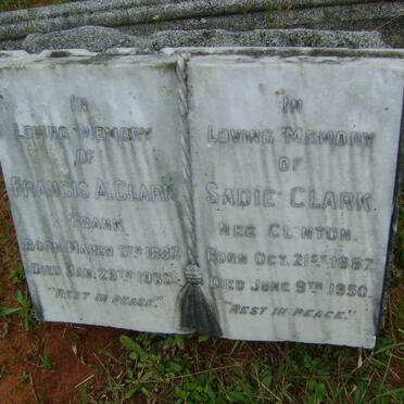 CLARK Francis A. 1887-1965 &amp; Sadie CLINTON 1887-1950