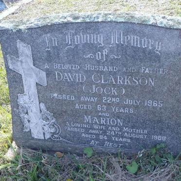 CLARKSON David -1965 &amp; Marion -1986