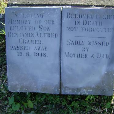 CRAMER Benjamin Alfred -1948