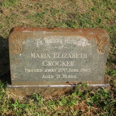 CROCKER Maria Elizabeth -1965