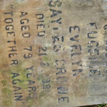 CROWE Eugenie Evelyn Sayles -1991