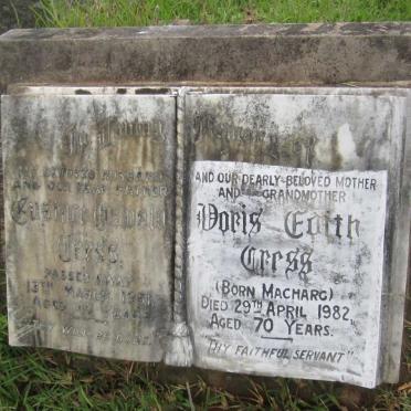 CRESS Gustare Oswald -1961 &amp; Doris Edith MacHARG -1982