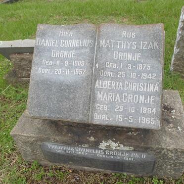 CRONJE Matthys Izak 1875-1942 &amp; Alberta Christina Maria 1884-1965