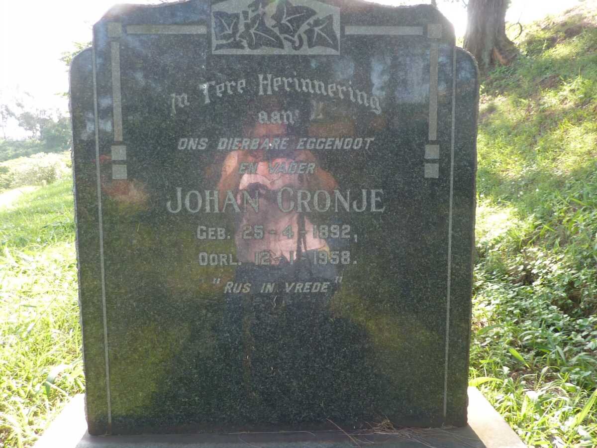 CRONJE Johan 1892-1958 &amp; Elsie WENTZEL 1912-1969 :: CRONJE Elizabeth Johanna 1959-1997