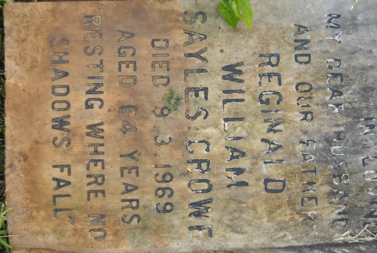 CROWE Reginald William Sayles -1969