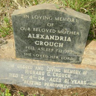 CROUCH Richard C. -1934 :: CROUCH Alexandria -1972