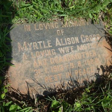 CROSS Myrtle Alison 1913-1994