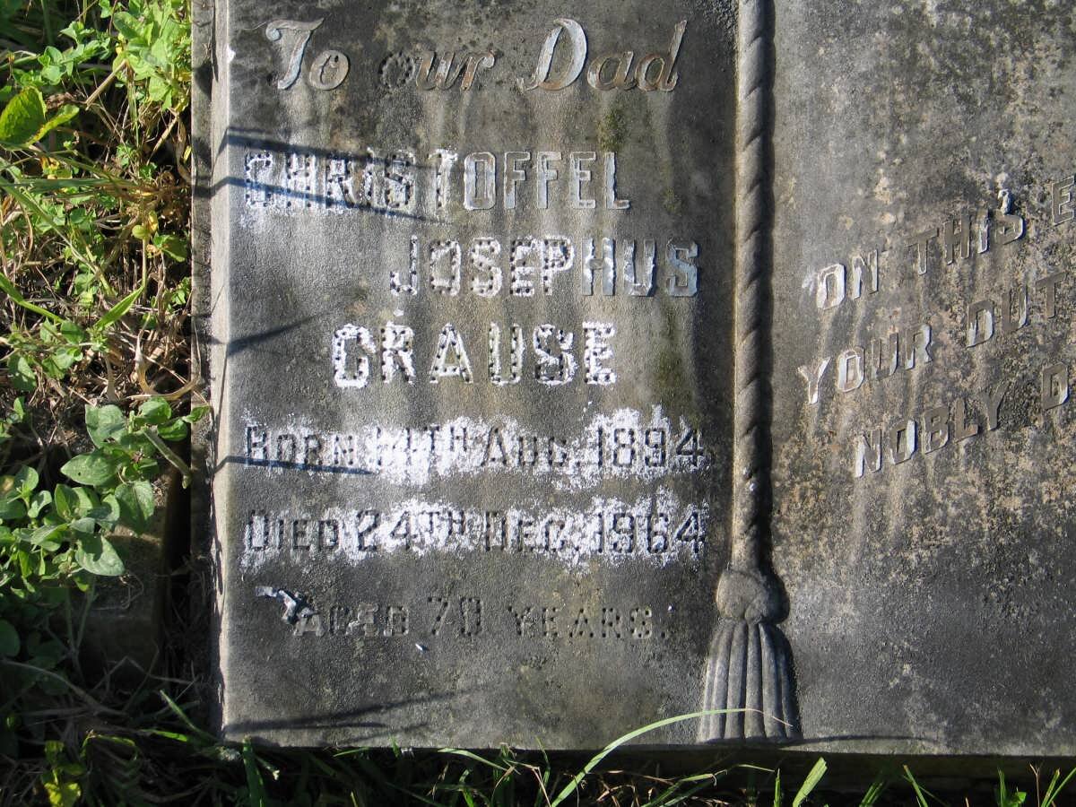 CRAUSE Christoffel Josephus 1894-1964