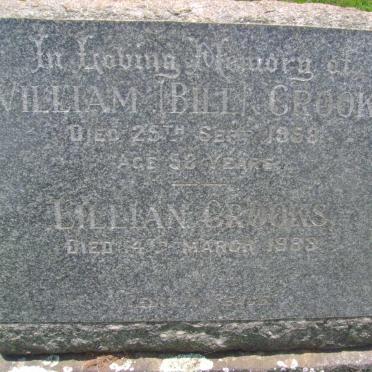 CROOKS William -1958 &amp; Lillian -1988