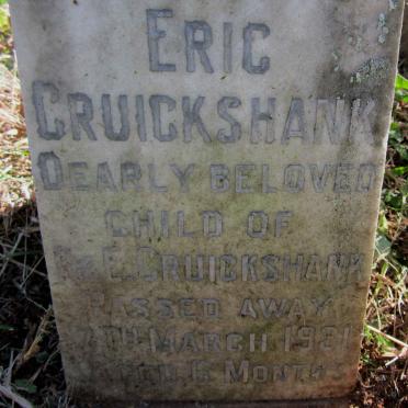 CRUICKSHANK Eric -1931