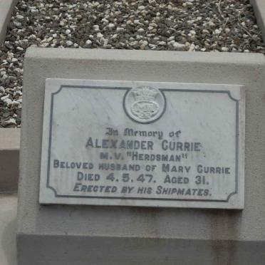 CURRIE Alexander -1947