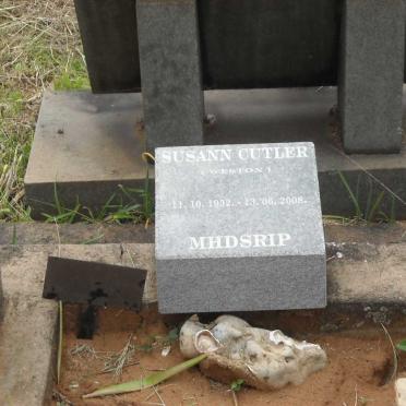 CUTLER Susann nee WESTON 1932-2008