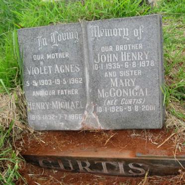 CURTIS Henry Michael 1892-1966 &amp; Violet Agnes 1903-1962 :: CURTIS John Henry 1935-1978